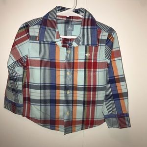 Baby Gap Plaid Long Sleeve Button Down